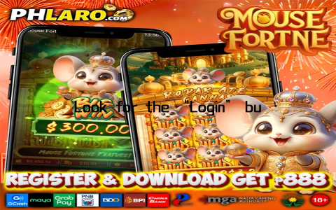 Look for the “Login” button, usually located at the top right corner of the homepage